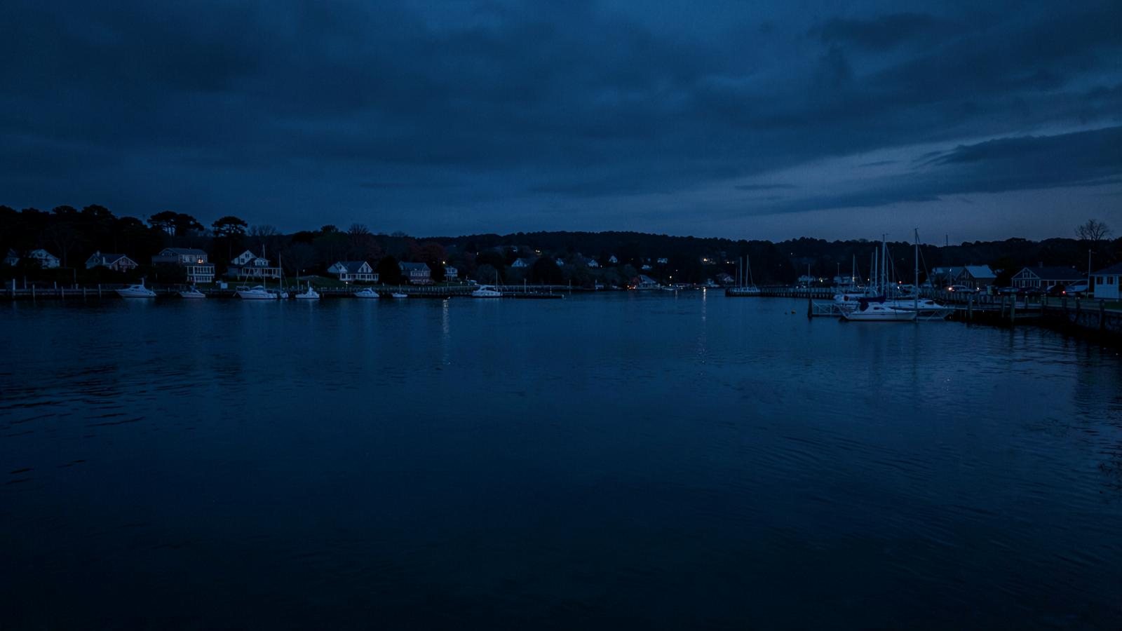 South Shore coastline at blue hour