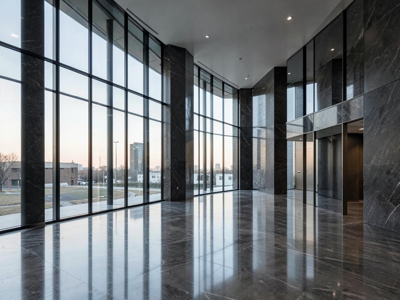 Polished commercial lobby